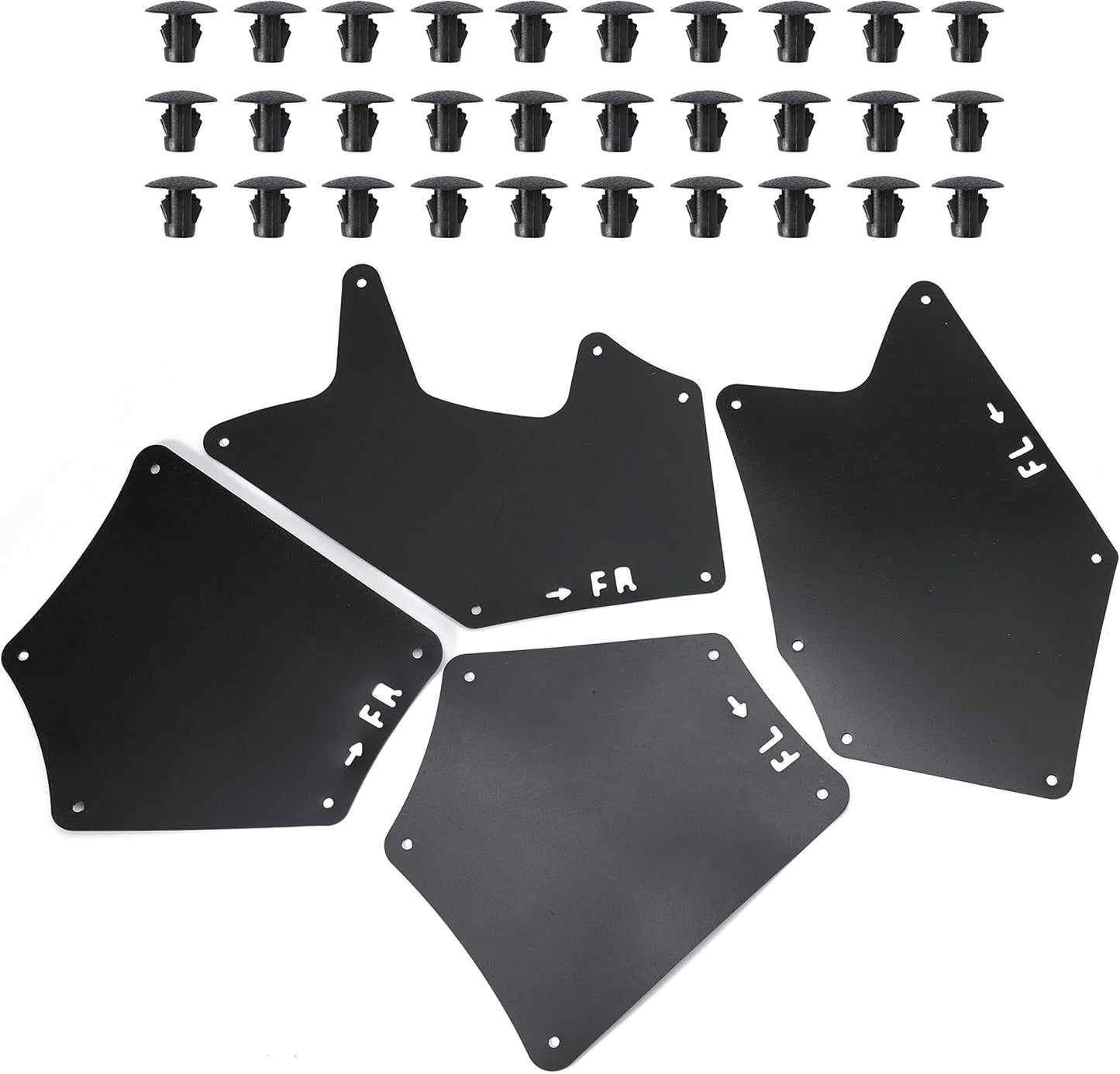 Splash Guards for Fender Liner Shields with Clips Retaining Retainer for Toyota Tundra Sequoia 2007-2020 Replaces 53737-0C030 53736-0C030 53739-0C020, Mud Flaps Mudflaps Mudguards