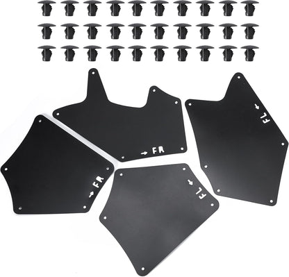 Splash Guards for Fender Liner Shields with Clips Retaining Retainer for Toyota Tundra Sequoia 2007-2020 Replaces 53737-0C030 53736-0C030 53739-0C020, Mud Flaps Mudflaps Mudguards