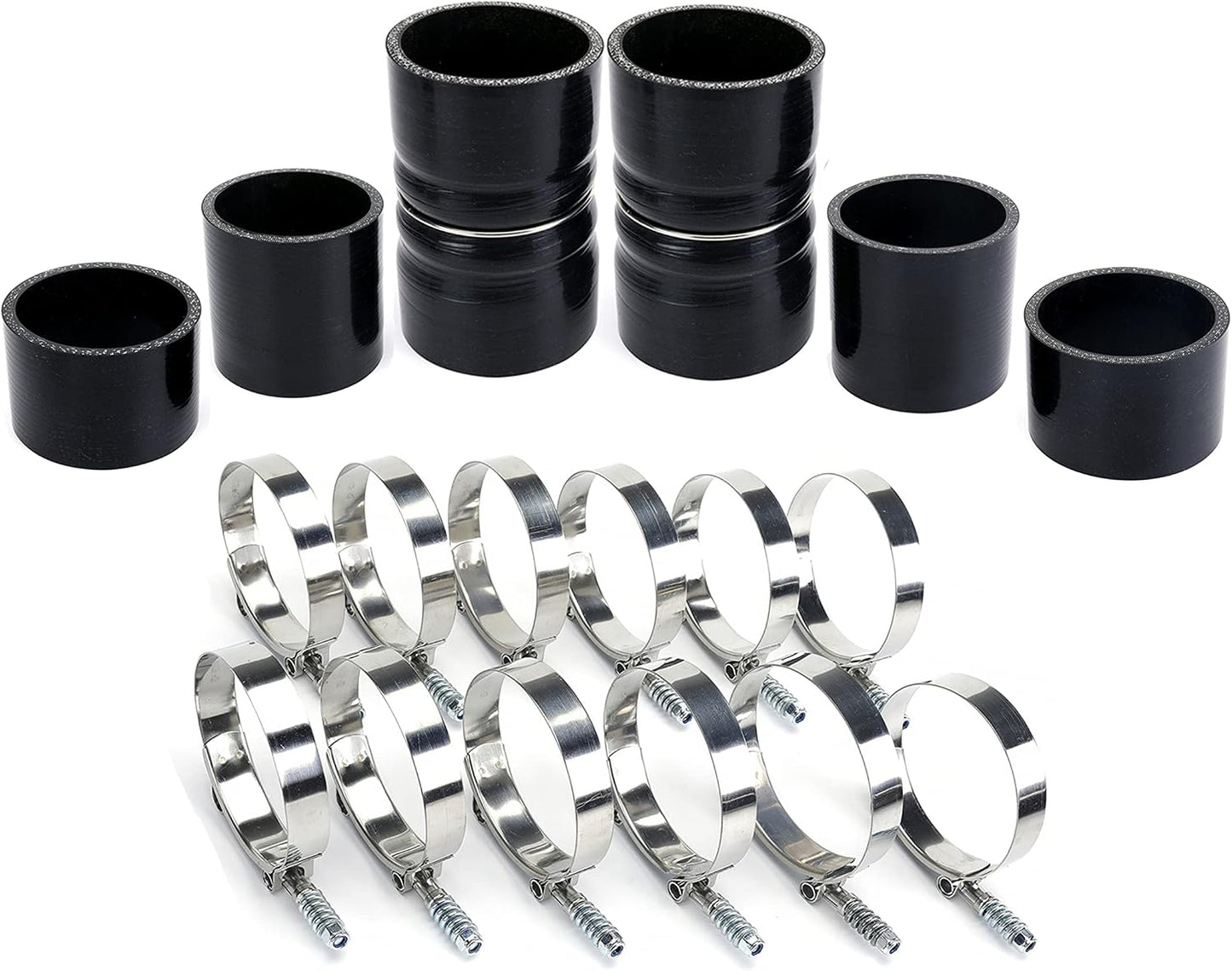 7.3 Silicone Hose Boots Kit for Ford Late 1999-2003 F250 F350 F450 Superduty 7.3L Engines with Clamps