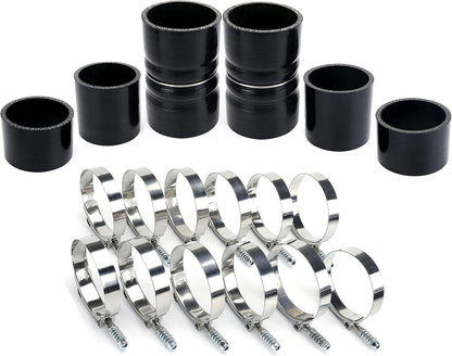7.3 Silicone Hose Boots Kit for Ford Late 1999-2003 F250 F350 F450 Superduty 7.3L Engines with Clamps
