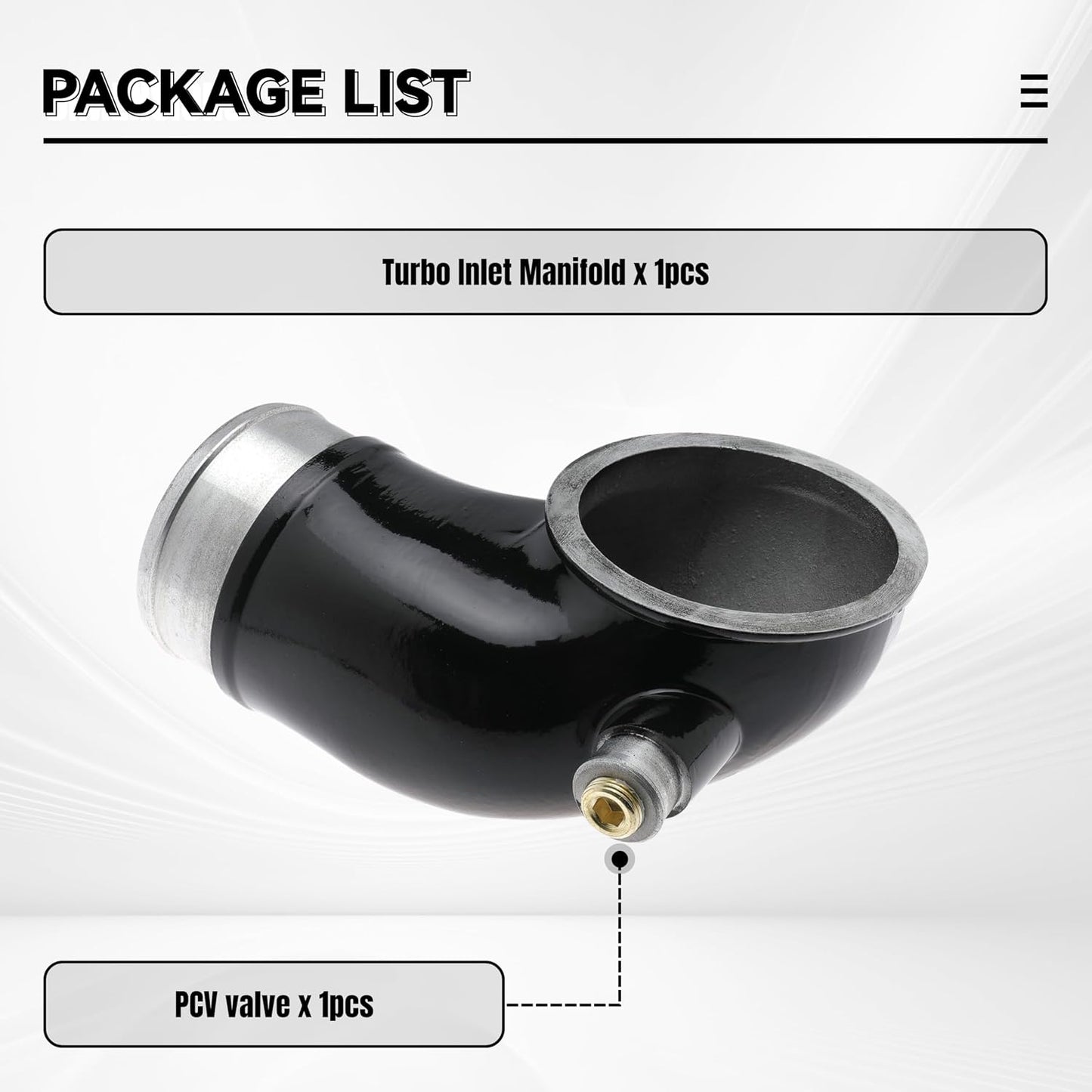 LLY Turbo Mouthpiece 6.6 Inlet Manifold Intake Elbow for Chevy Silverado for GMC Sierra 6.6L V8 LLY Duramax 2004.5-2005 Replaces 76-1006B