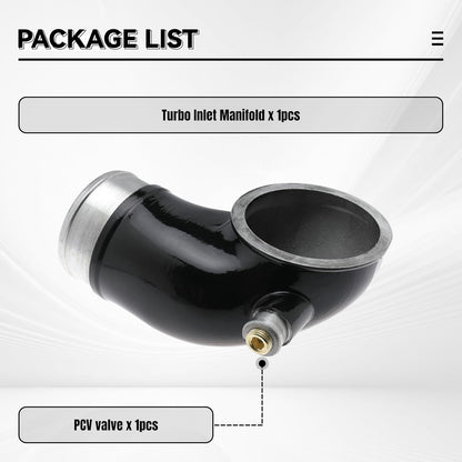 LLY Turbo Mouthpiece 6.6 Inlet Manifold Intake Elbow for Chevy Silverado for GMC Sierra 6.6L V8 LLY Duramax 2004.5-2005 Replaces 76-1006B