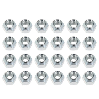 1/2-20 Inch Wheel Stud with Nuts for Trailer for Lippert Axles 2000 lb to 3500 lb for Dexter 4400 lb with 1/2"-20 UNF Thread Size (24Sets)
