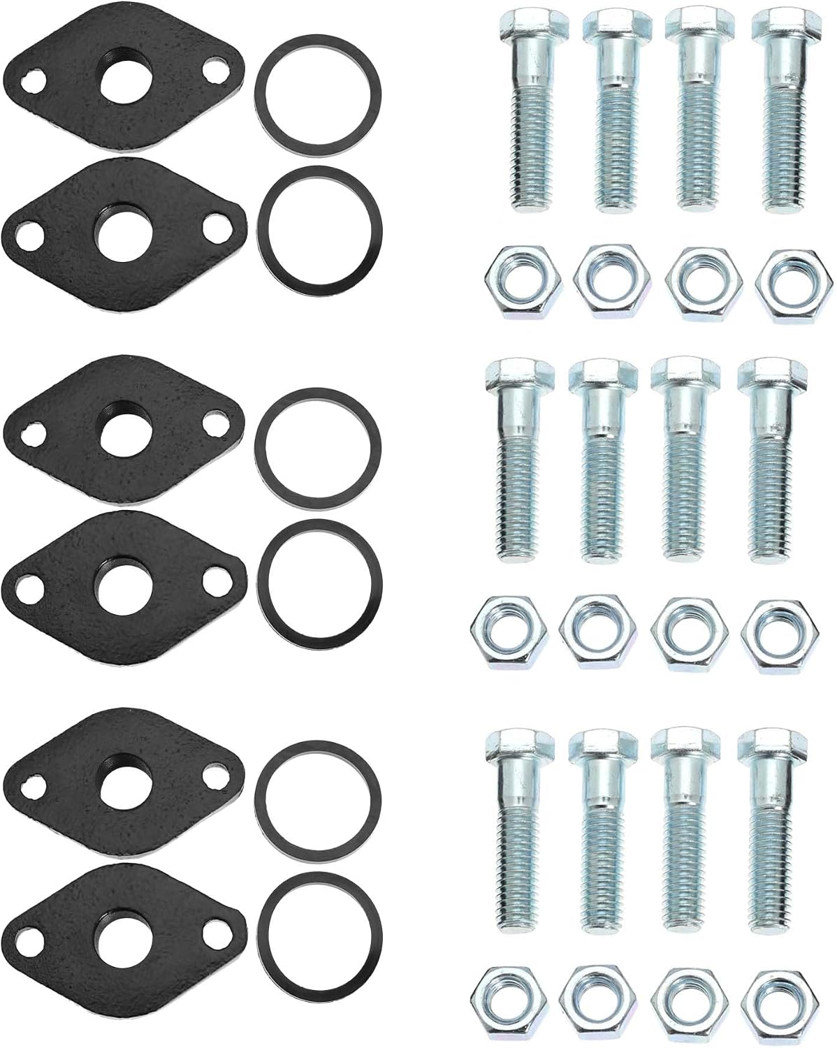 Cast Iron Flange Kit with Gasket for Grundfos 519601 UP Series Circulator Pump, 3/4" NPT (Pack of 6)