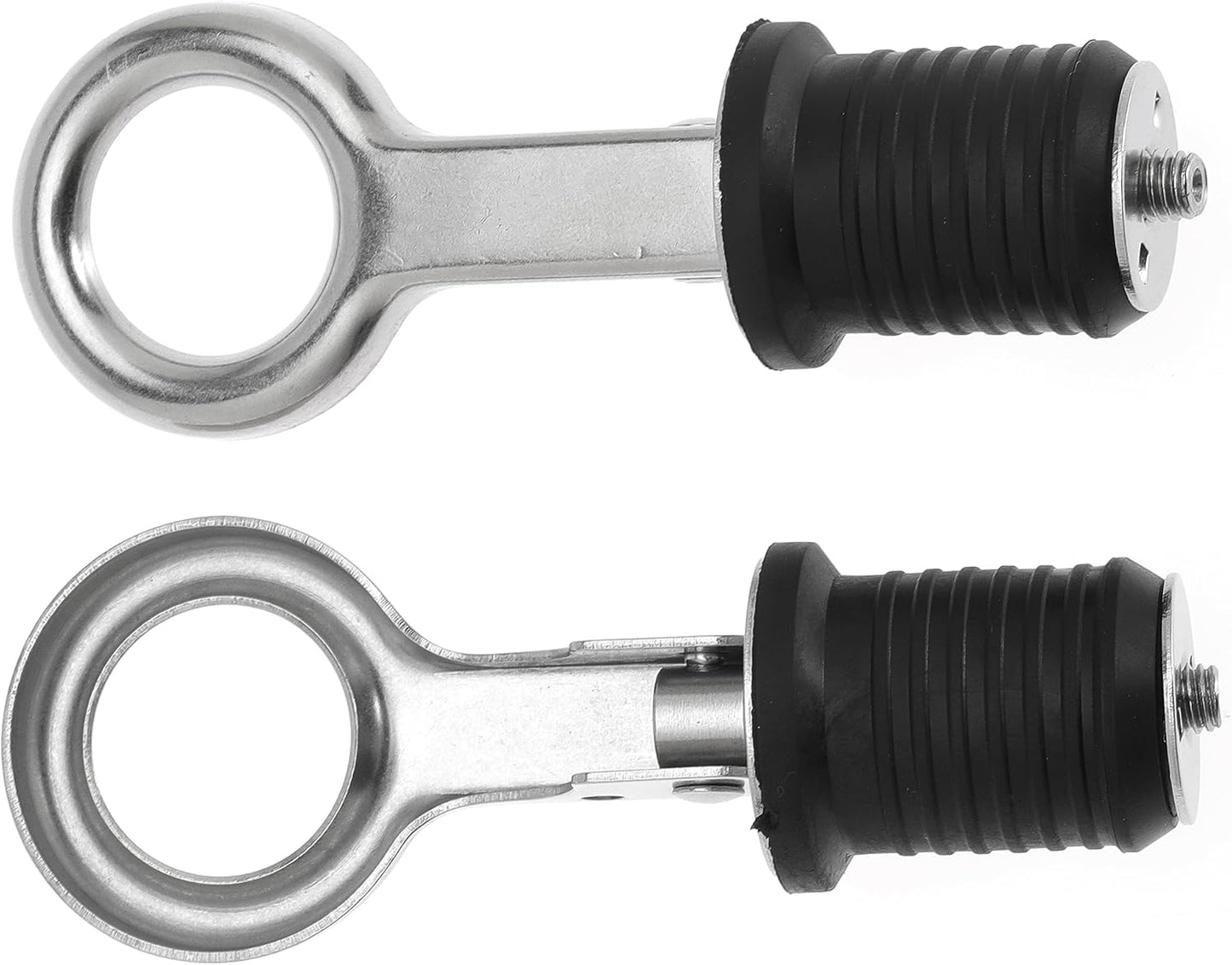 2 Pcs Boat Plug Snap Handle Boat Drain Plug Rubber Plugs with Brass/Stainless Steel Handle Marine Twist Plug Boat Accessories
