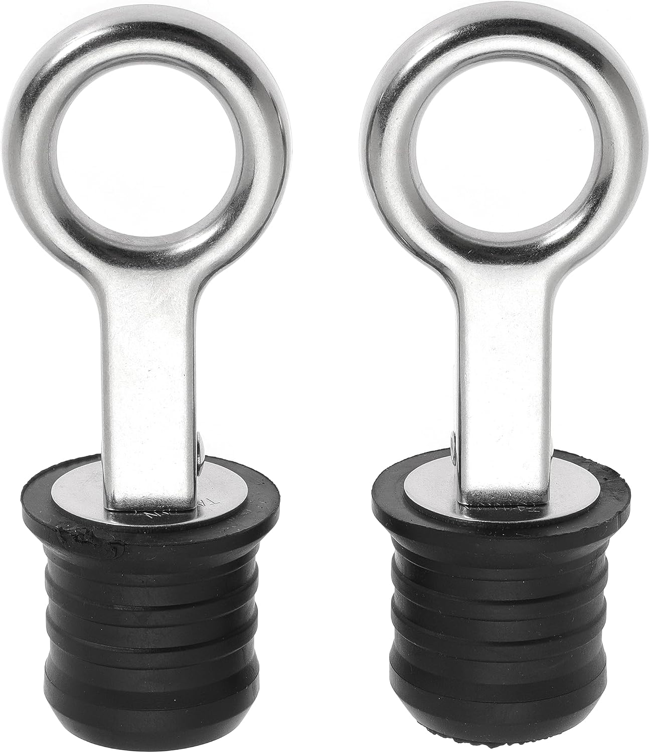 2 Pcs Boat Plug Snap Handle Boat Drain Plug Rubber Plugs with Brass/Stainless Steel Handle Marine Twist Plug Boat Accessories