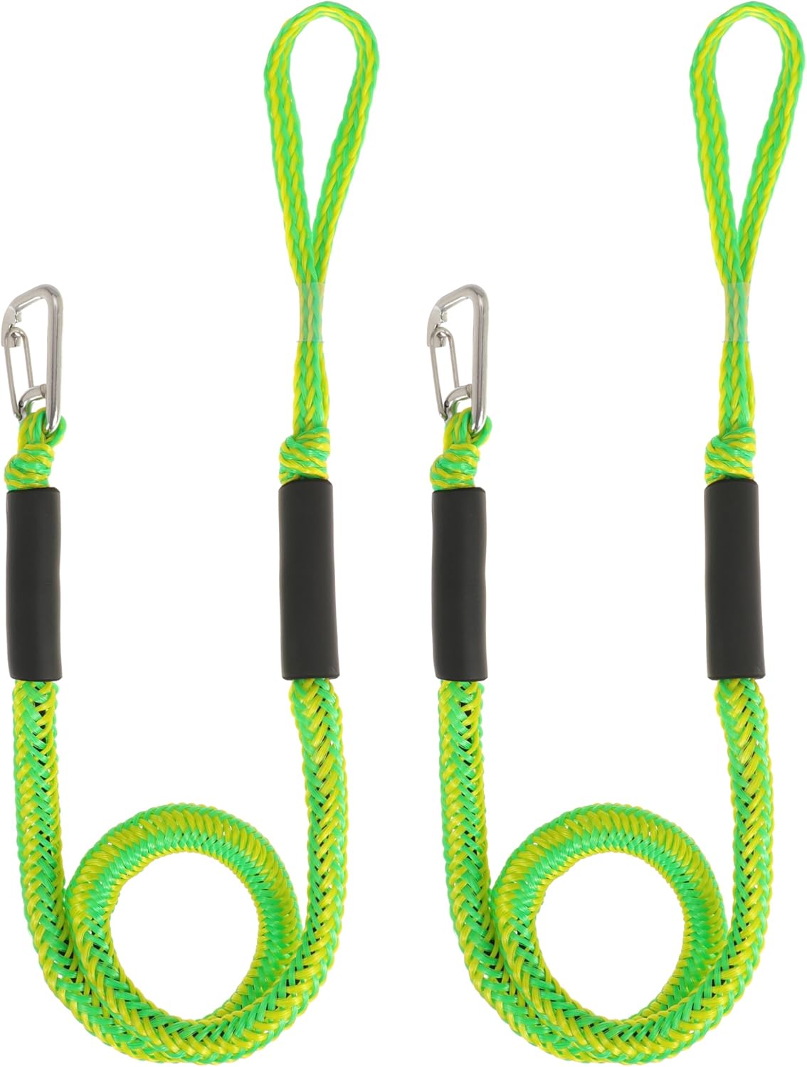 Boat Bungee Dock Lines Marine Mooring Rope with Stainless Steel Clip Bungee Cord Docking Lines for Boat Bungee Docking Ropes for Kayak,Pontoon,Canoe (Red Black Blue-2)