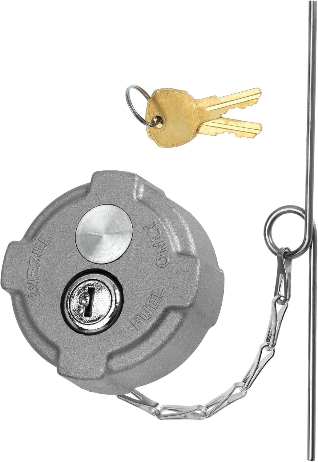 1 Pack 2 1/4" Locking Fuel Cap Replace FTA-C02 FTA-N-04 FTA-N6-16 for Ford 650 750 for MD Semi Trucks for Reefer Trailer for Hino 268 Box Truck