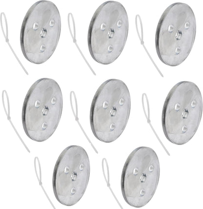 Pool Skimmer Weight Zinc Anode Plate with Plastic Ties Zinc Plate Into Your Skimmer Basket Skimmer Deck Cover Plate Anti Corrosion and Electrolysis (3)