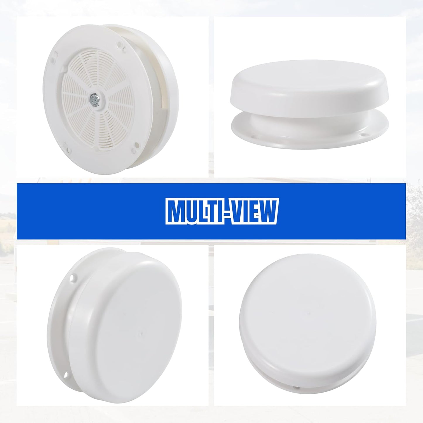 RV Roof Mushroom Vent Cover Plumbing Vent Cap Waterproof for Camper Trailer Ceiling Ventilator for Improved Airflow Heat Reduction, 1Pack