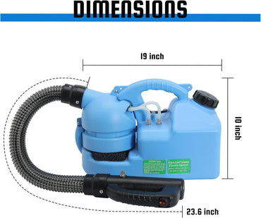 7L (1.85 Gallon) Electric ULV Fogger Machine, Portable Fogger Sprayer Machine Electric Atomizer Ultra Low Volume Sprayer for Home Indoor and Outdoor Spraying Use, 2 Pack