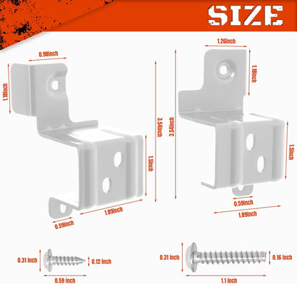 24 Inch Stacking Kit for GE GFA24KITL Washer Dryer Stack Bracket for 24" Front Load Laundry (Set of 2, White)