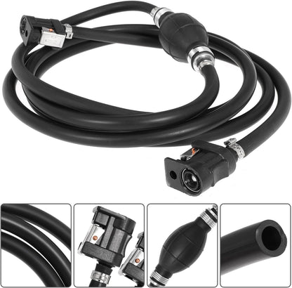 6mm (1/4") Boat Fuel Line Kit Fuel Line Assembly with Primer Bulb & Connector 10FT Marine Boat Motor Outboard Fuel Gas Line Hose for RVs, Tractors, and Caravans