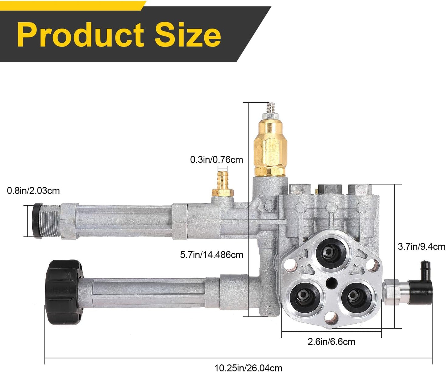 AR42940 Pressure Washer Pump Head Assy for Simpson for Craftsman for Troy Bilt for Honda 2600 PSI with EZ Start Valve Compatible with AR42518 AR43061 RMW2G20 RMW2.2G24 RMW2G23B RMW2G25 SRMW2.2G26