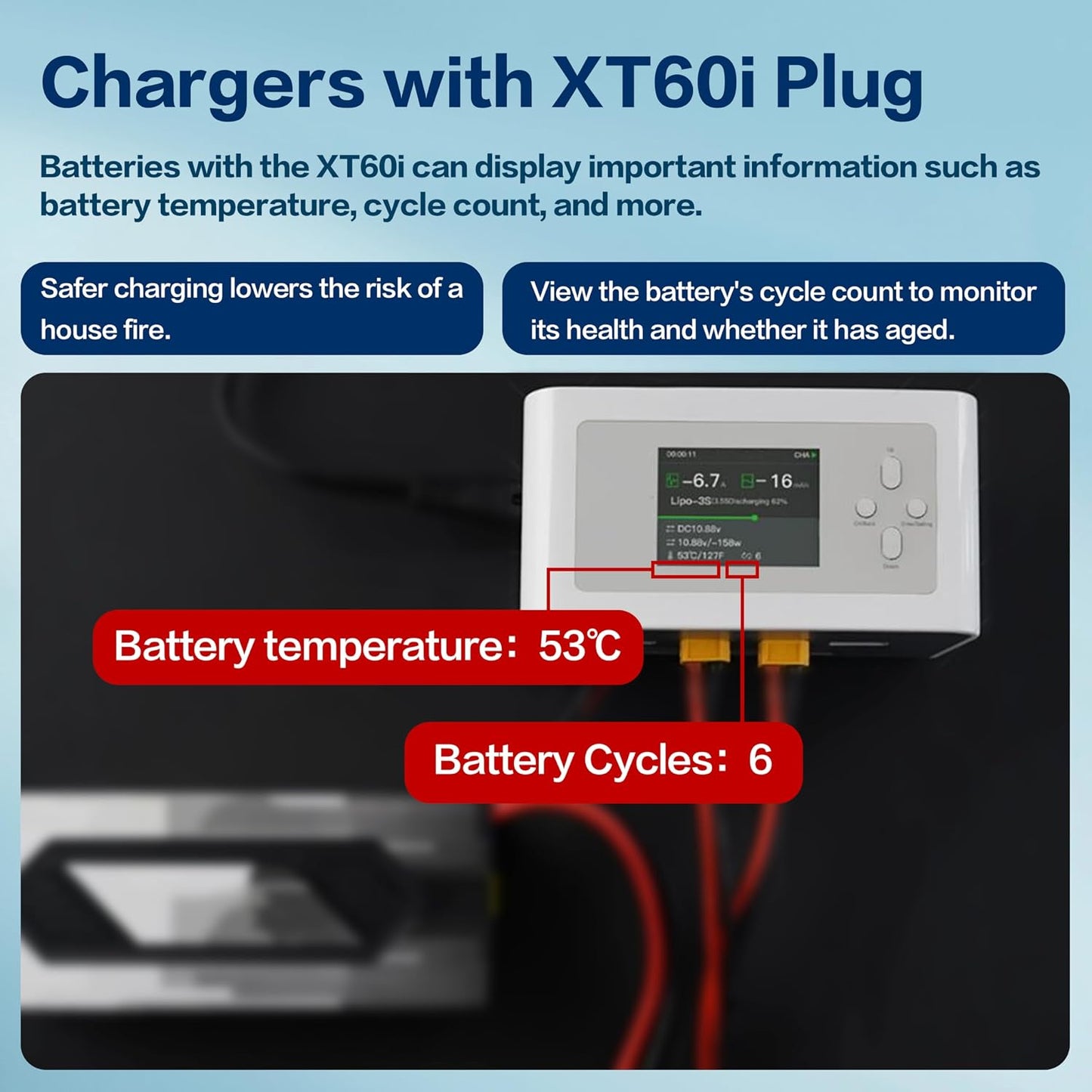 12AWG 10FT Solar to XT60i Charge Extension Cable for Solar Panels Portable Power Stations