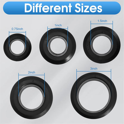 5 PCS 3/4 Inch Flexible Rubber Tank Sealing Adapter Bulkhead Fitting Compression Fittings for Uni seal PVC Hard Pipe