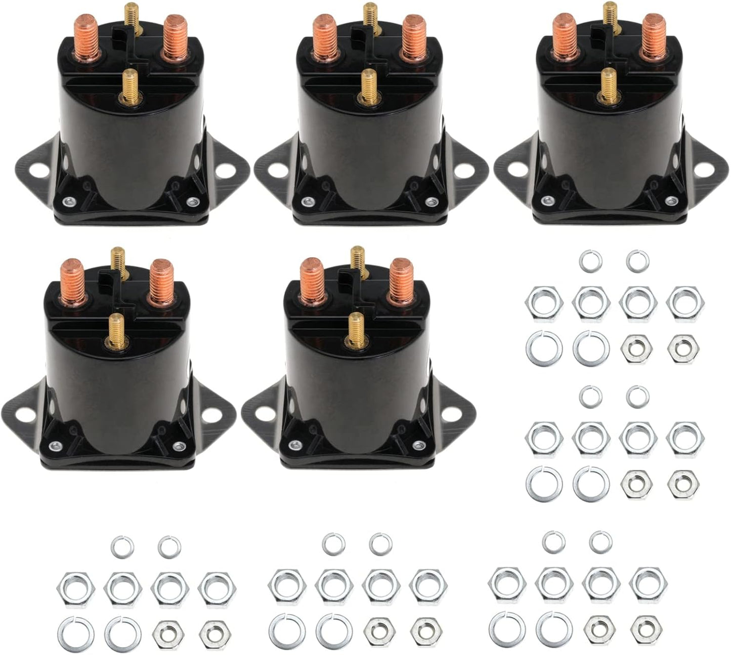 36V Solenoid for Club Car DS Golf Cart Replace 8016 1976-1998 4 Terminal Golf Cart Solenoid 5PCS