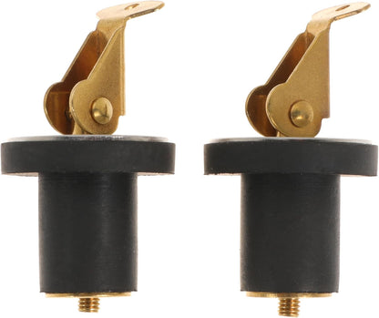 Boat Plug 3/8Inch Brass Boat Drain Plug Snap Handle Plug Deck Plug for Boat Marine (3/8inch-2)