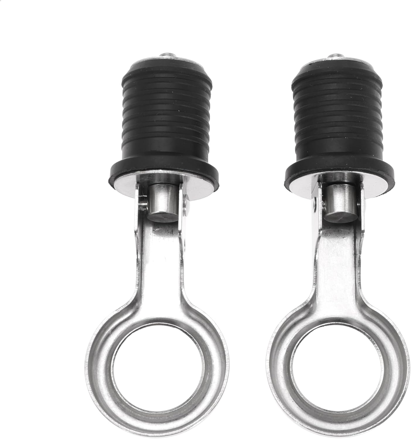 Boat Drain Plug - O-Handle Snap Plug, Brass/Stainless Steel, Rubber