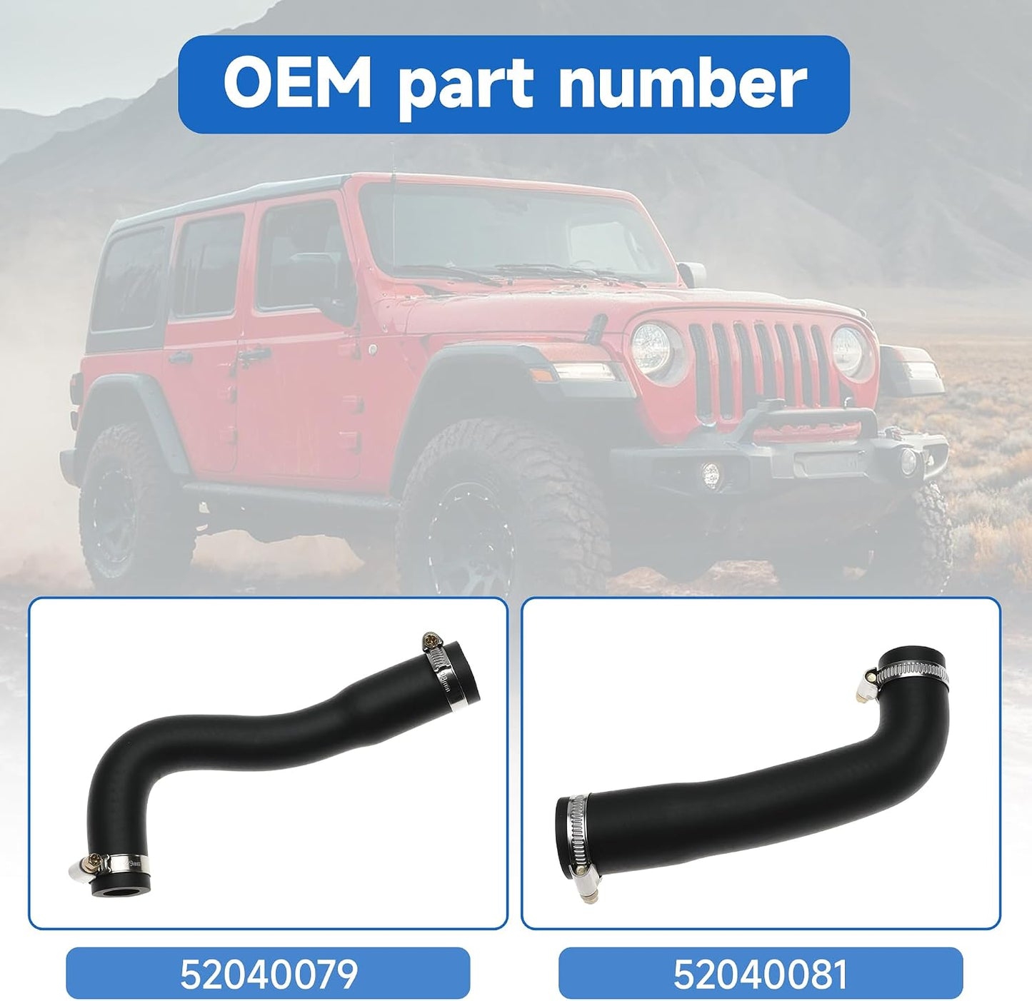 52040079 52040081 Fuel Filler Hose Kit for Jeep Wrangler YJ 1987-1995 Gas Tank