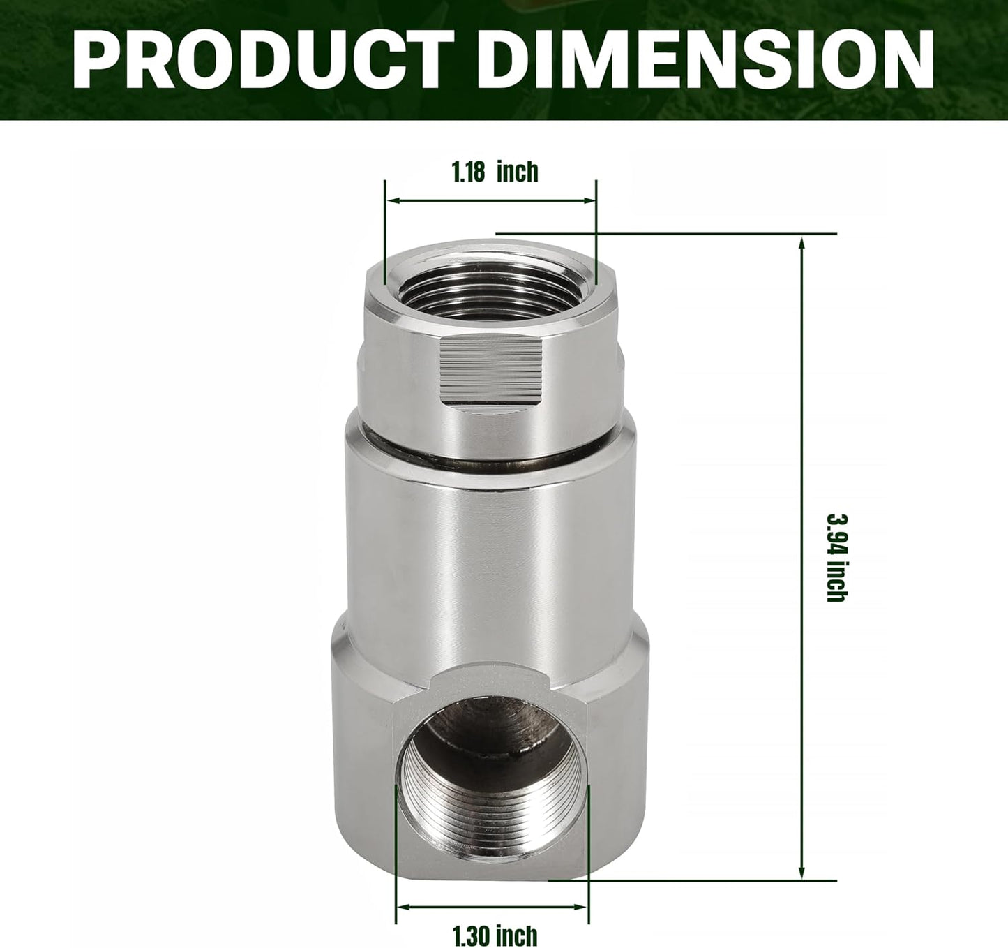 1 inch Swivel Hose Reel Fitting, Pack of 3 | Industrial and Home Use, Steel Hose Reel, With Grease Zerk, Replace 9SS16FP100XFP100-Ni-AL #5044