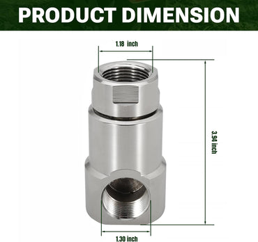 1 inch Swivel Hose Reel Fitting, Pack of 3 | Industrial and Home Use, Steel Hose Reel, With Grease Zerk, Replace 9SS16FP100XFP100-Ni-AL #5044
