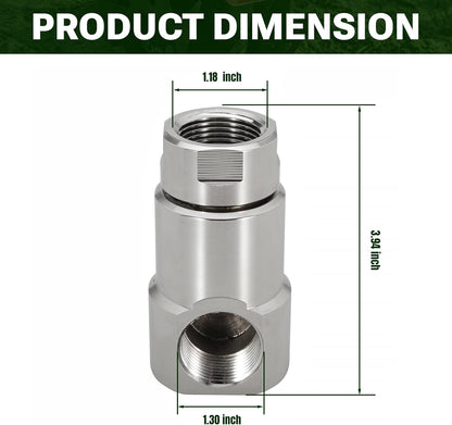 1 inch Swivel Hose Reel Fitting, Pack of 5 | Industrial and Home Use, Steel Hose Reel, With Grease Zerk, Replace 9SS16FP100XFP100-Ni-AL #5044