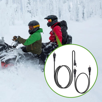 Electric Heated Shield Wire and Power Cord for CKX Snowmobile Helmets, Electric heated shield, heated lens and heated goggle, Gold-Plated RCA