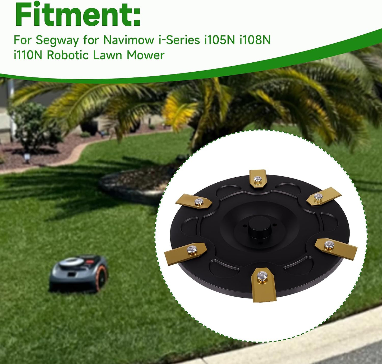 Blade Mounting Disk for Segway for Navimow i105N i108N i110N for i-Series Robotic Lawn Mower with 6Pcs Blades