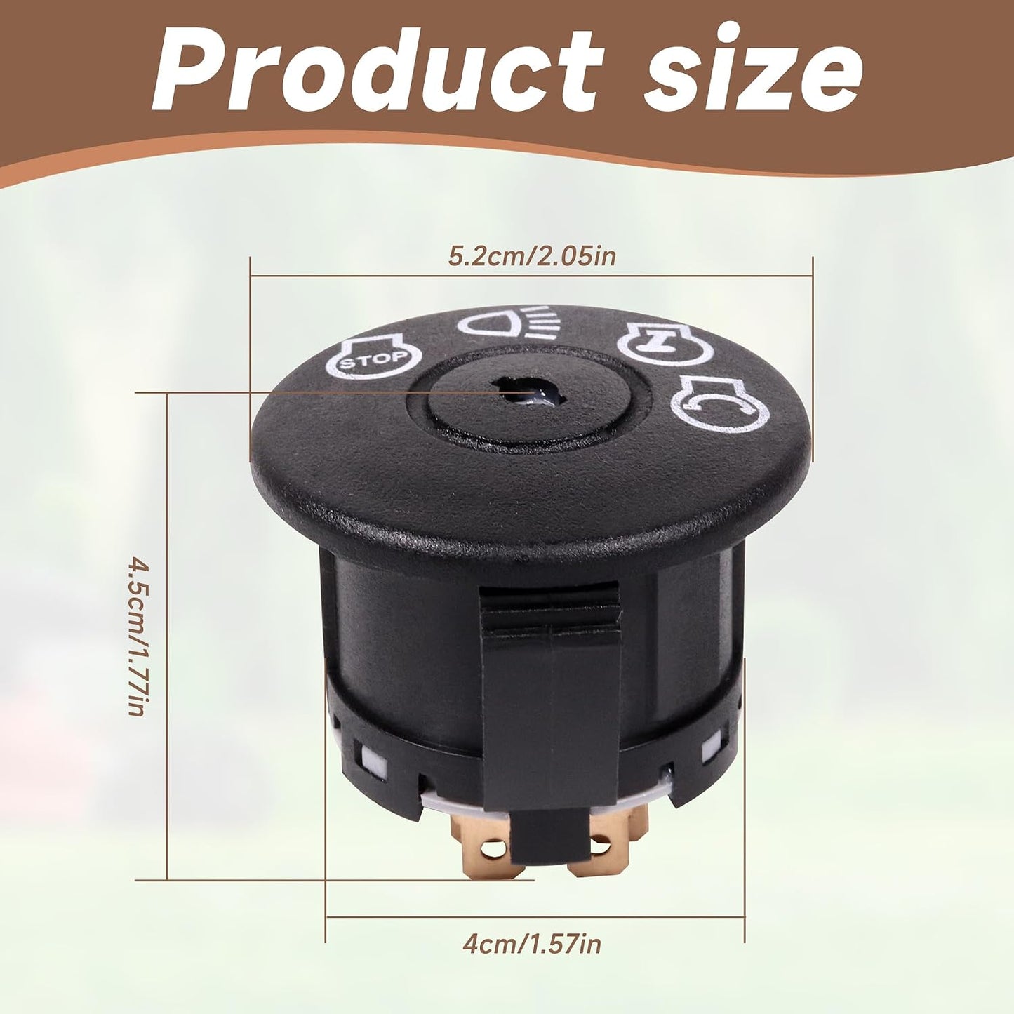 Starter Ignition Switch for John Deere X100 X300 X304 X310 X320 X324 X330 X340 X350 X354 X360 X370 X380 X384 X390 X500 X520 X530 X534 X540 with 2 Keys, 4 Positions