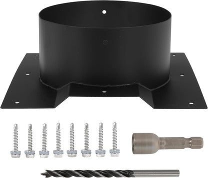 8 Inch Shipping Container Roof Vent Adapter 8" for Whirlybird Turbines, Round Chimney Caps and Corrugated Roof Window Vents, 2 Pack, Silver