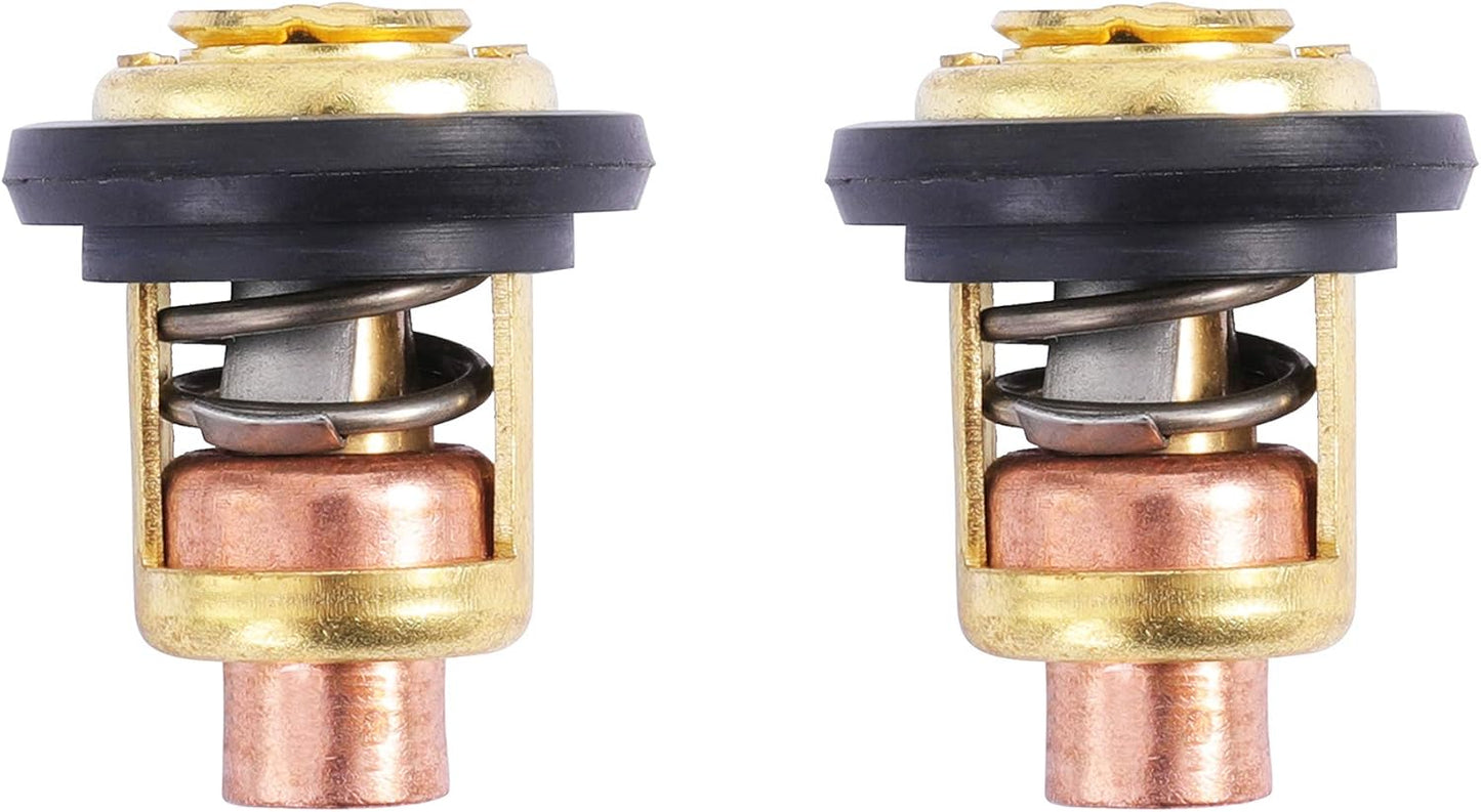 75692Q2 Thermostat Kit for Marine 135HP 150HP 175HP 200HP V6 143 Degree Replace for GLM 13340, 2 PCS