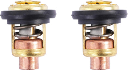 75692Q2 Thermostat Kit for Marine 135HP 150HP 175HP 200HP V6 143 Degree Replace for GLM 13340, 2 PCS