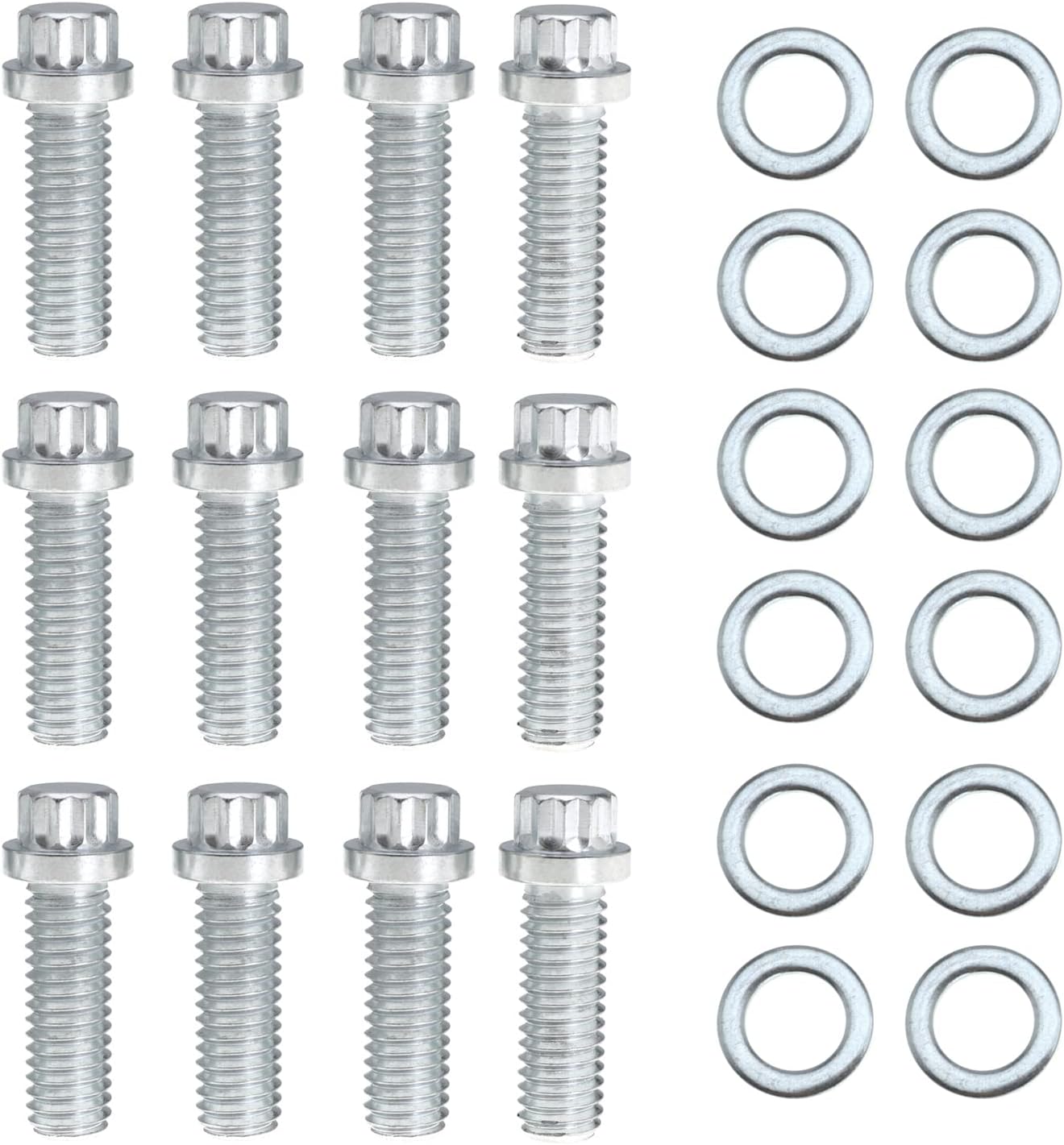 Intake Manifold Bolt Kit for Chevy Chrysler V8 Set of 3/8" and 1-1/8" | Small Block, Replace 38400, for Chrysler V8 SB V6 for Blazer SBC