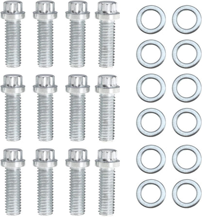 Intake Manifold Bolt Kit for Chevy Chrysler V8 Set of 3/8" and 1-1/8" | Small Block, Replace 38400, for Chrysler V8 SB V6 for Blazer SBC