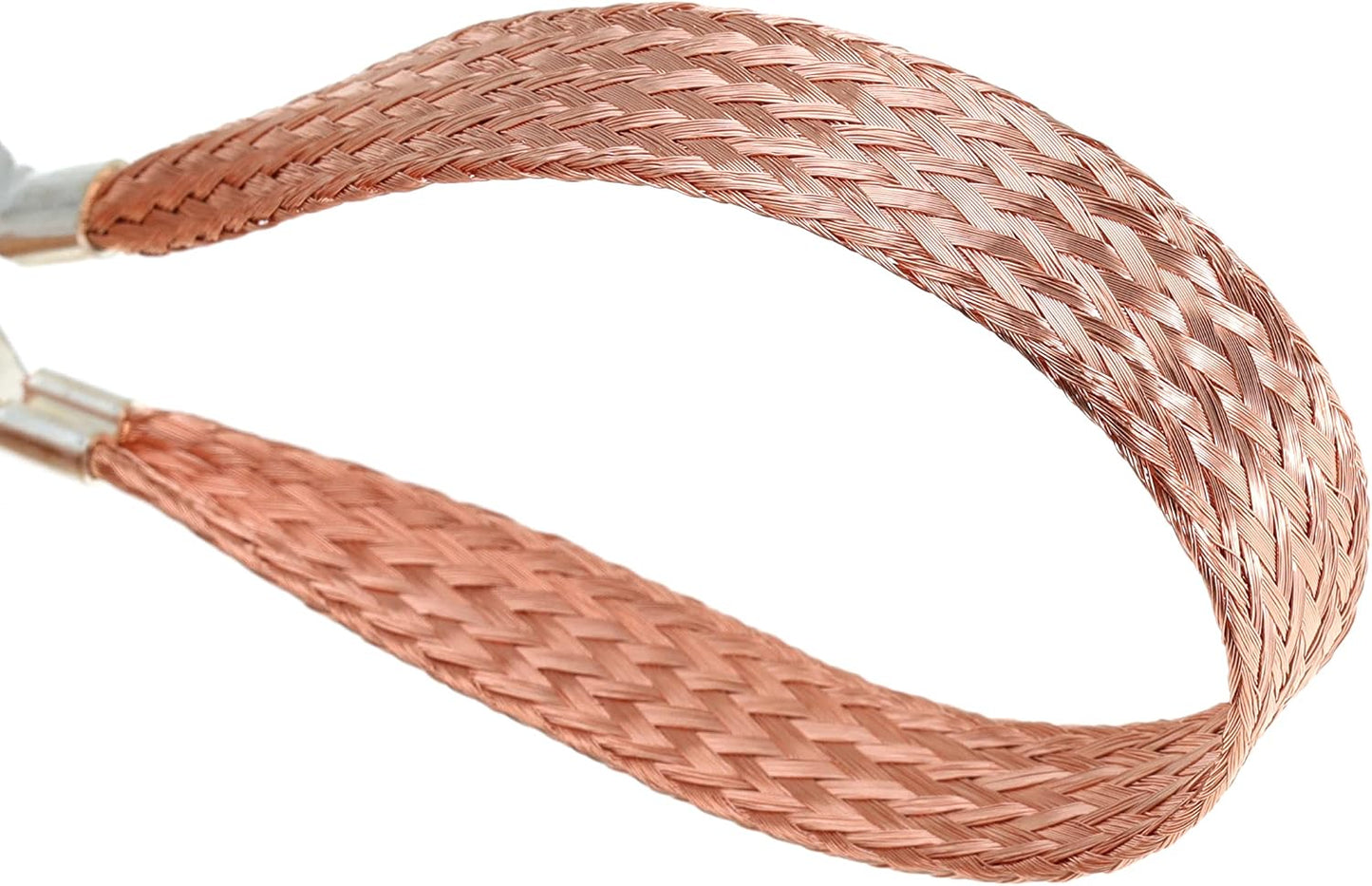 10" Braided Ground Strap 250mm Automotive Engine Copper Ground Strap with 1/2" Ring Terminal Engine grounding Kit 5PCS