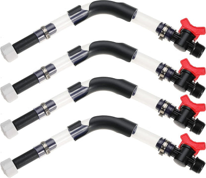 Jegs Fuel Filler Kit - LC2 Jugs with Ball Valve Hose, Bender for Scribner Fuel Tank