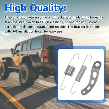 Universal 59206 Carburetor Throttle Return Spring and 4708 Throttle Return Spring Bracket for Most 5-1/8 Carburetor Necks (3Pack)