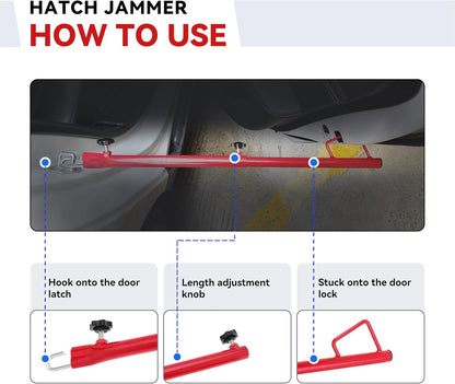 2 Pcs Hatch Jammer Auto Body Repair Tools Retractable Support Rod Holder 17100 Replacement Car Trunk Lift Gate Support for Automotive Paint Polishing Door Fixing