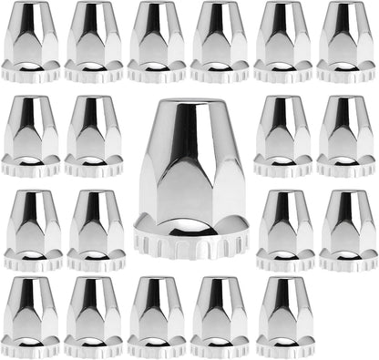 Chrome Front Axle Wheel Cover Hubcap Hub Cap for Semi for Truck 33mm Lug Nuts (Standard)