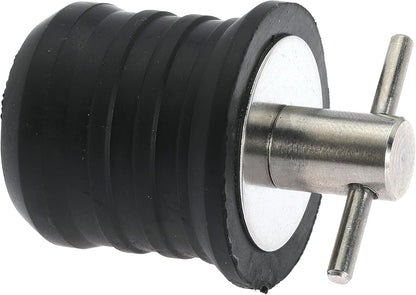 2 Pcs Boat Drain Plug With T Handle - Snap Rubber Plugs With Brass/Stainless Steel Handle - Marine Twist Accessories