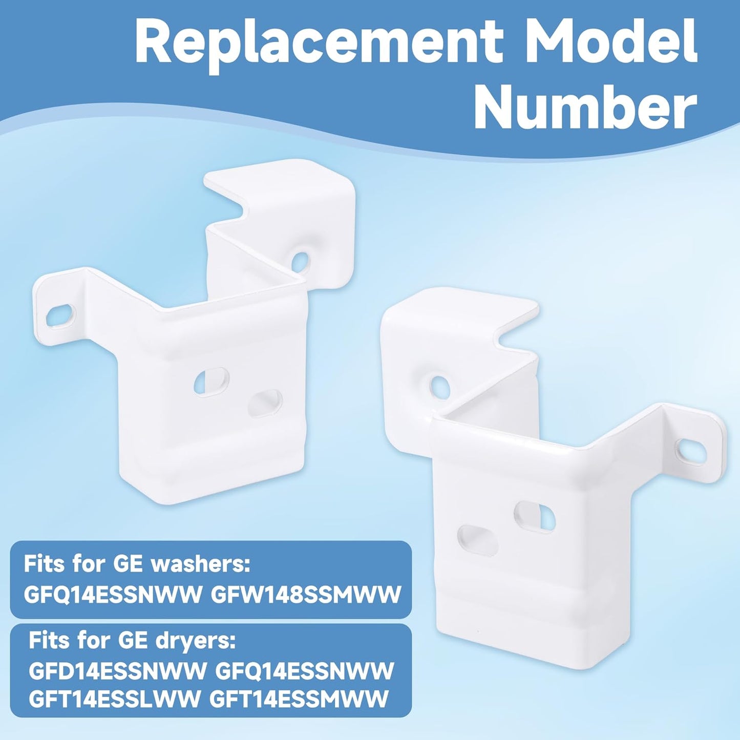 24" Stack Bracket Kit for GE GFA24KITL 24 Inch Front Load Washers and Dryers Laundry Bracket 24in Width Frontload Stacking Kit (White)
