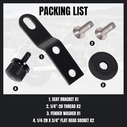 Seat Bracket with Fender Washer Screw for Harley Davidson 1996-2024 Replace 10545BB