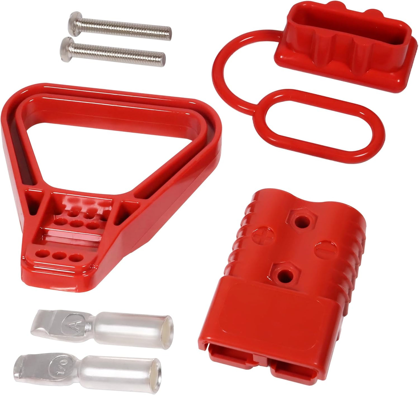175A 600V Battery Quick Connect/Disconnect Connectors 1/0 AWG Wire Harness Cable Plug Kit with Handle and Protect Cover 2Pack