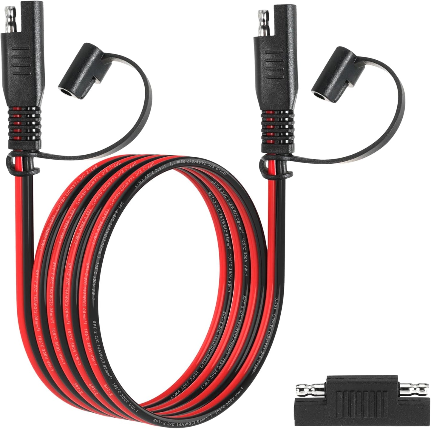 3FT 12AWG SAE Extension Cable, 12 AWG SAE Quick Disconnect Wire Harness 12 Gauge with Polarity Reverse Adapter for Solar Panel RV Battery Automotive and Marine Applications (12AWG 3FT)