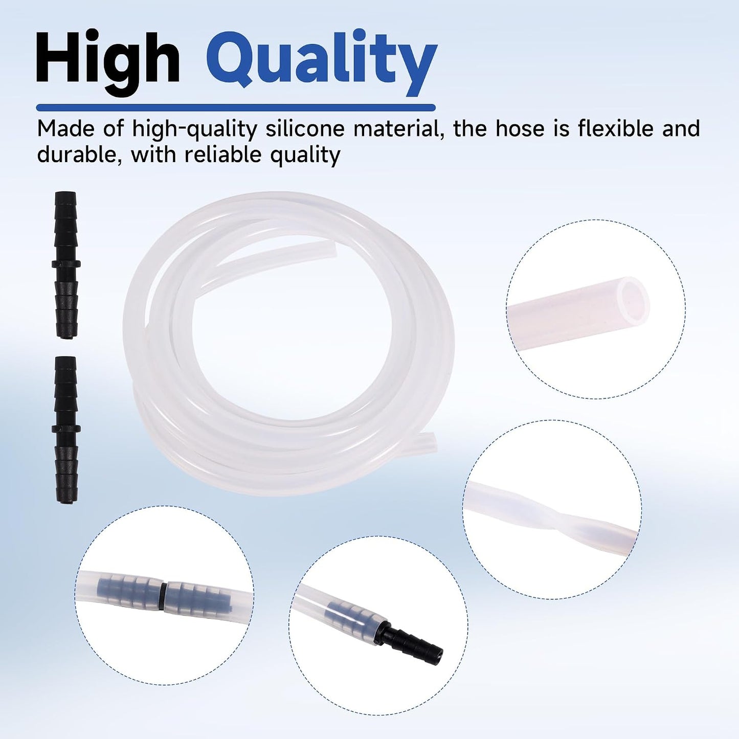 6.7ft Drain Hose Extension for Nugget for Opal Ice Maker for Ice Maker with 1/4'' ID Draining Hoses