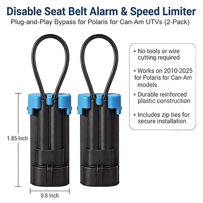 Seat Belt Bypass Plug for Polaris RZR RS1 Ranger 570-1000 XP for Can Am Maverick X3 Defender Commander 1000 UTV Seat Belt Override Connector Disable Seatbelt Alarm Speed Limiter Plug Play Off-Road 4PC