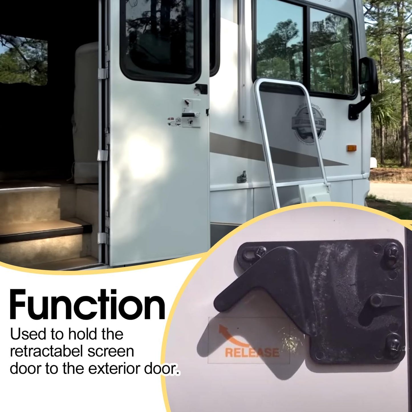RV Screen Door Latch Lever Replacement for Fleetwood 354852, Set of 2