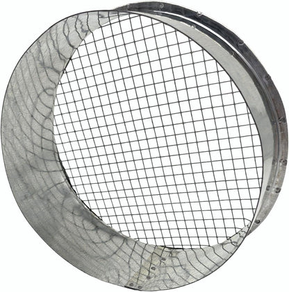 6" Galv Steel Outside Dryer Vent Cover Weatherproof Hood w/Mesh Screen | Rustproof galvanized steel vent cover blocks rain & wind. Built-in mesh stops birds & mice. Fits standard 8" ducts easily