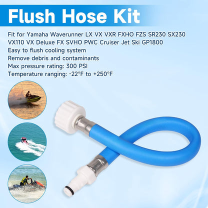 Flush Hose for Yamaha Waverunner FX LX VX VXR FXHO SVHO Cruiser GP1800 GP1300 GP1200 AR190 SR230 SX230 VX110 VX for Deluxe for PWC for Jet Ski (Flush Hose)